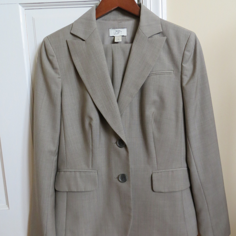 LOFT Sharkskin Suit jacket and trousers